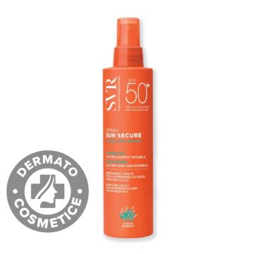 Spray hidratant invizibil cu SPF 50+ Sun Secure, 200ml, SVR