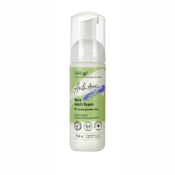 Spuma curatare faciala pentru ten acneic si sensibil Anti Acne, 150ml, Kilig
