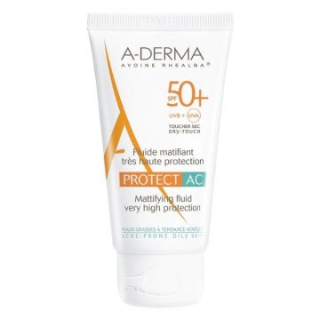 Aderma Sun Protect AC fluid matifiant SPF 50, 40ml