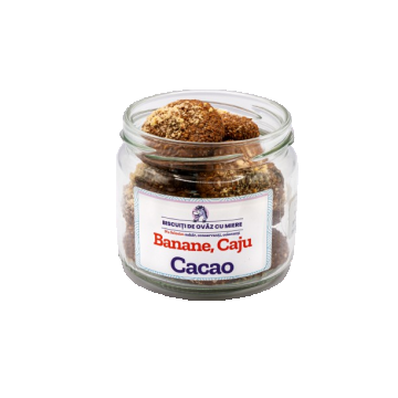 Biscuiti de ovaz cu banane caju cacao, 145g, Ohvaz