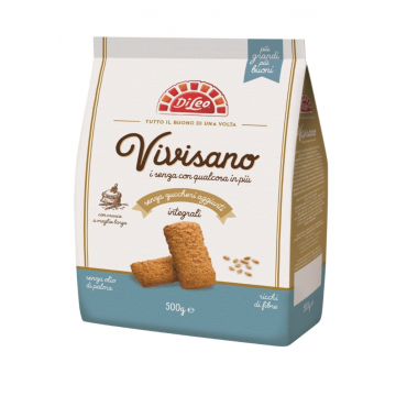 Biscuiti integrali fara zahar Vivisano, 500g, Di Leo