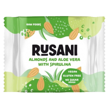 Biscuiti vegani cu aloe vera si spirulina, 40g, Rusani