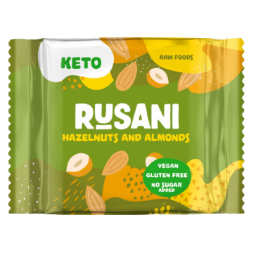 Biscuiti vegani cu alune si migdale, 40g, Rusani