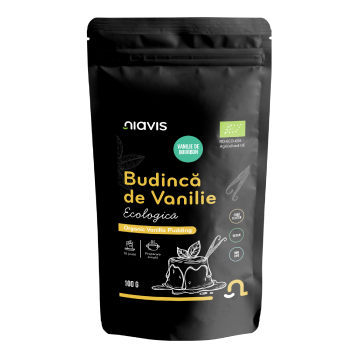 Budinca de vanilie Bio fara gluten, 100 g, Niavis