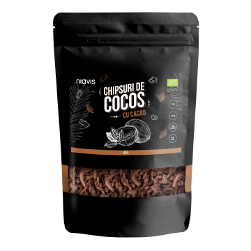 Chipsuri de cocos cu cacao, 100g, Niavis