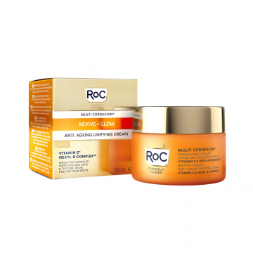 Crema anti-age uniformizanta cu vitamina C Multi Correxion Revive + Glow, 50ml, RoC