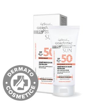 Crema de protectie solara pentru copii SPF50 GH3 Derma+ Sun, 100ml, Gerovital