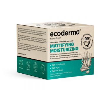 Crema hidratanta si matifianta, 50ml, Ecoderma