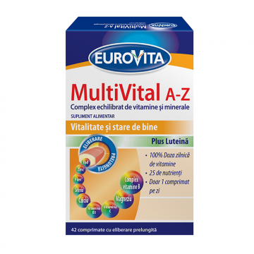 Eurovita multivital A-Z, 42 comprimate cu eliberare prelungita