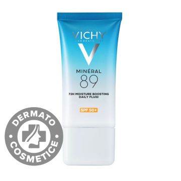 Fluid hidratant 72h cu acid hialuronic SPF50+ Minéral 89, 50ml, Vichy