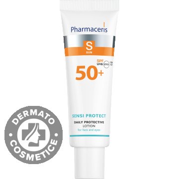 Lotiune de fata cu protectie soalara SPF50+ Sensi Protect S, 50ml, Pharmaceris