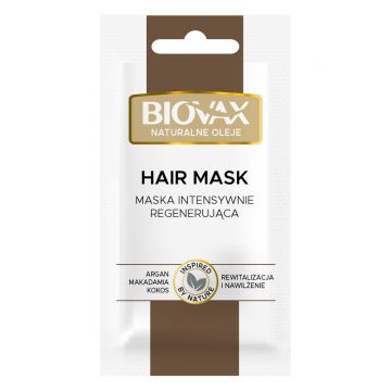 Masca de par revitalizanta Natural Oils, 20ml, Biovax