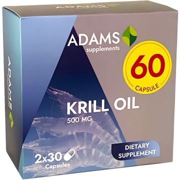 Pachet Krill oil 500mg 2x30cps - ADAMS SUPPLEMENTS