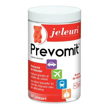 Prevomit pentru +3 ani, 60 jeleuri cu aroma capsuni, Zdrovit