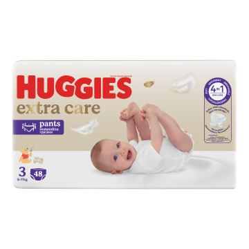 Scutece Extra Care Pants, Nr.3, 6-11kg, 48 bucati, Huggies