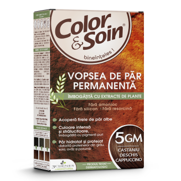 Vopsea de par Chatain Claire Cappuccino 5GM, Color&Soin