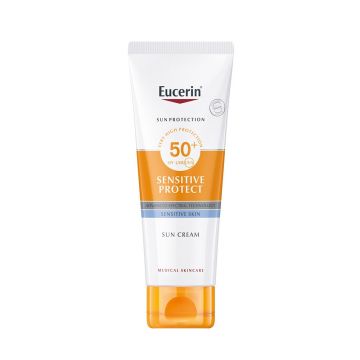 Crema de fata pentru ten sensibil cu SPF50+ Sun Protection Oil Control Eucerin, 50 ml