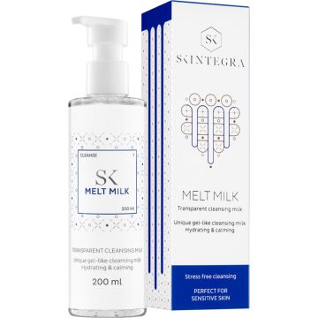 Gel de curatare faciala Melt Milk Transparent Skintegra, 200 ml Gel de curatare faciala Melt Milk Transparent Skintegra, 200 ml