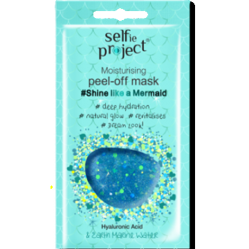 Masca exfolianta hidrat de regularizare Galaxy Shine Like A Mermaid, 12ml, Selfie Project