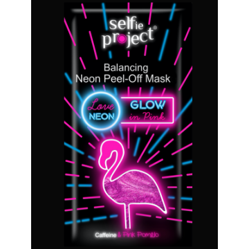 Masca exfolianta regeneranta neon Flamingo Glow in Pink, 10ml, Selfie Project