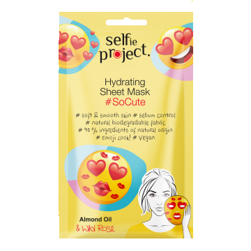 Masca hidratanta fata Emoji So Cute, 15ml, Selfie Project