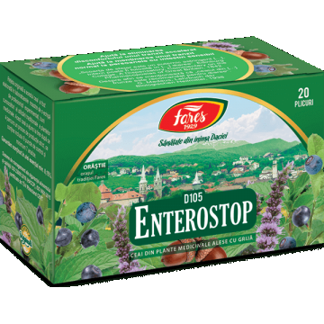 Ceai Enterostop D105, 20 plicuri, Fares