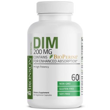 DIM cu Bioperina, 60 capsule, Bronson Laboratories