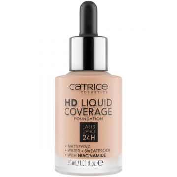 Fond de ten HD Liquid Coverage Foundation 020 - Rose Beige, 30ml, Catrice
