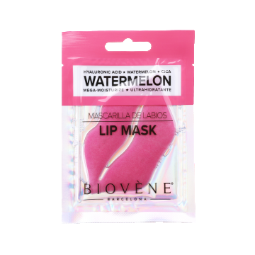 Masca de buze cu acid hialuronic si centella asiatica Watermelon Mega-Moisturize, 1 bucata, Biovene