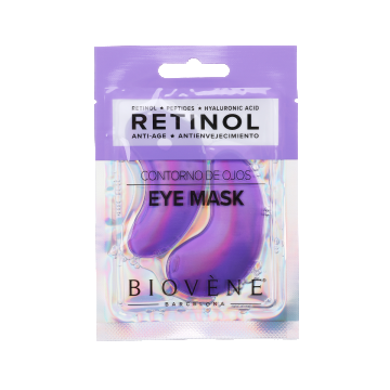 Plasturi pentru zona ochilor Anti-Age Retinol cu Peptide si Acid Hialuronic, 2bucati, Biovene