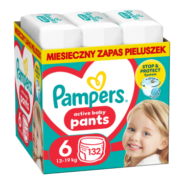 Scutece Active Baby Pants Nr.6 pentru 13-19 kg, 132 bucati, Pampers