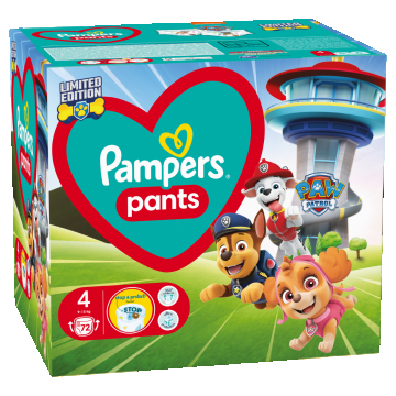 Scutece Pants Patrula Catelusilor Nr. 4 pentru 9-15 kg, 72 bucati, Pampers