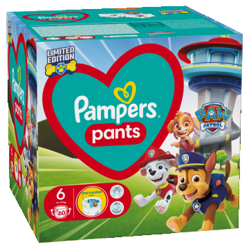 Scutece Pants Patrula Catelusilor Nr. 6 pentru 14 -19kg, 60 bucati, Pampers