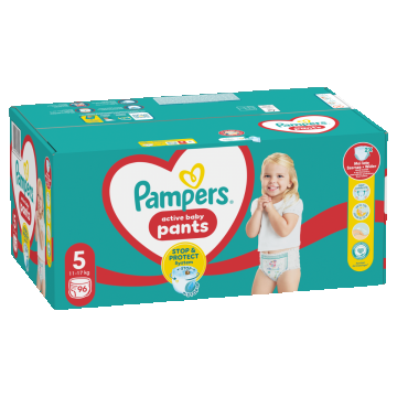Scutece Pants Stop&Protect Nr. 5 pentru 11-17 kg, 96 bucati, Pampers