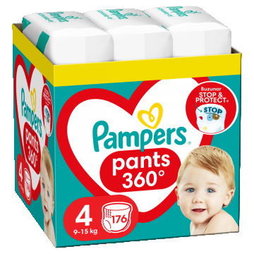 Scutece Pants Stop&Protect XXL Box Nr.4 pentru 9-15 kg, 176 bucati, Pampers
