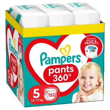 Scutece Pants Stop&Protect XXL Box Nr.5 pentu 12-17 kg, 152 bucati, Pampers