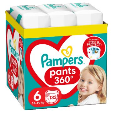 Scutece Pants Stop&Protect XXL Box Nr.6 pentru 14-19 kg, 132 bucati, Pampers