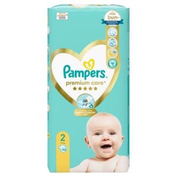 Scutece Premium Care Nr.2 pentru 4-8 kg, 46 buccati, Pampers