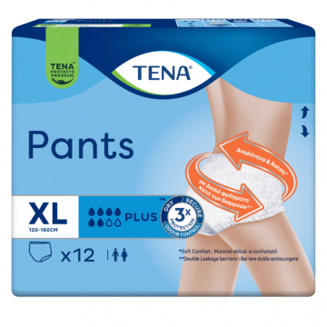 Scutece tip chilot pentru adulti Pants, Plus XL, 12 bucati, Tena