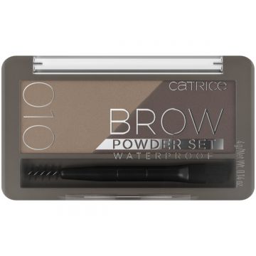Set pudra pentru sprancene rezistent la apa Brow Powder 010 - Ash Blond, 4g, Catrice