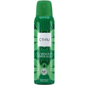 Deodorant spray pentru femei Luminous Emerald, 150ml, C-Thru Deodorant spray pentru femei Luminous Emerald, 150ml, C-Thru