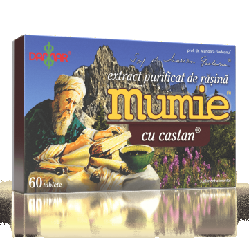 Extract purificat de rasina Mumie cu Castan, 60 tablete, Damar