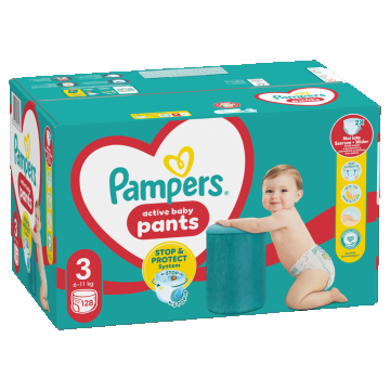 Scutece Pants Nr. 3 pentru 6-11 kg, 128 bucati, Pampers
