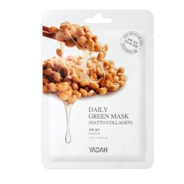 YADAH Daily Green Masca de fata Natto Collagen, 25 ml YADAH Daily Green Masca de fata Natto Collagen, 25 ml