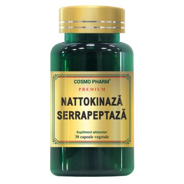 Nattokinaza Serrapeptaza, 30 capsule, Cosmopharm