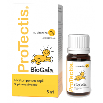 Picaturi pentru copii Protectis cu Vitamina D3, 5ml, BioGaia