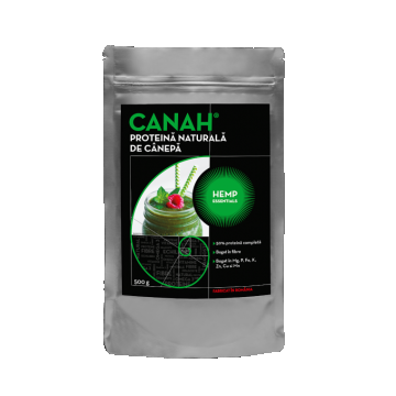 Pudra proteica de canepa, 500g, Canah