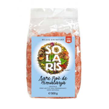 Sare roz de Himalaya Cristale, 500g, Solaris