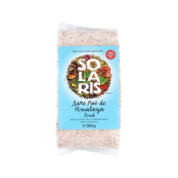 Sare roz de Himalaya fina, 500g, Solaris