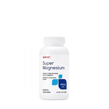 Super Magnesium 400mg, 90 tablete, GNC